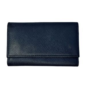 Prada Leather Trifold 6 Key Holder 2.5” x 4” x 0.5”